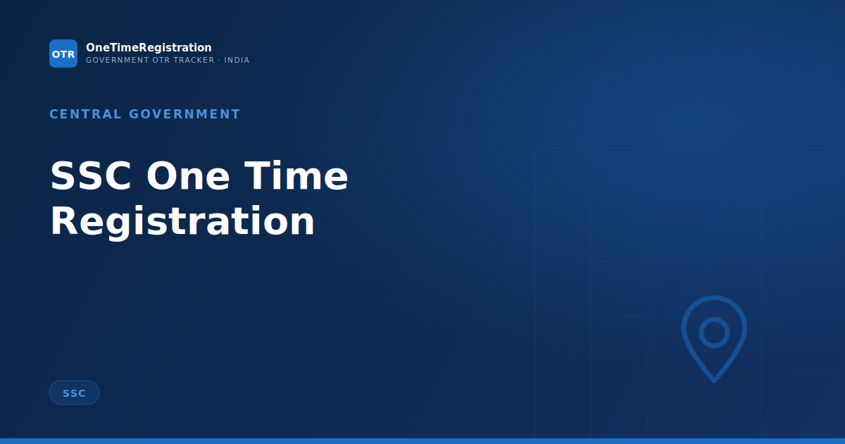 SSC One Time Registration