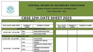 cbse date sheet