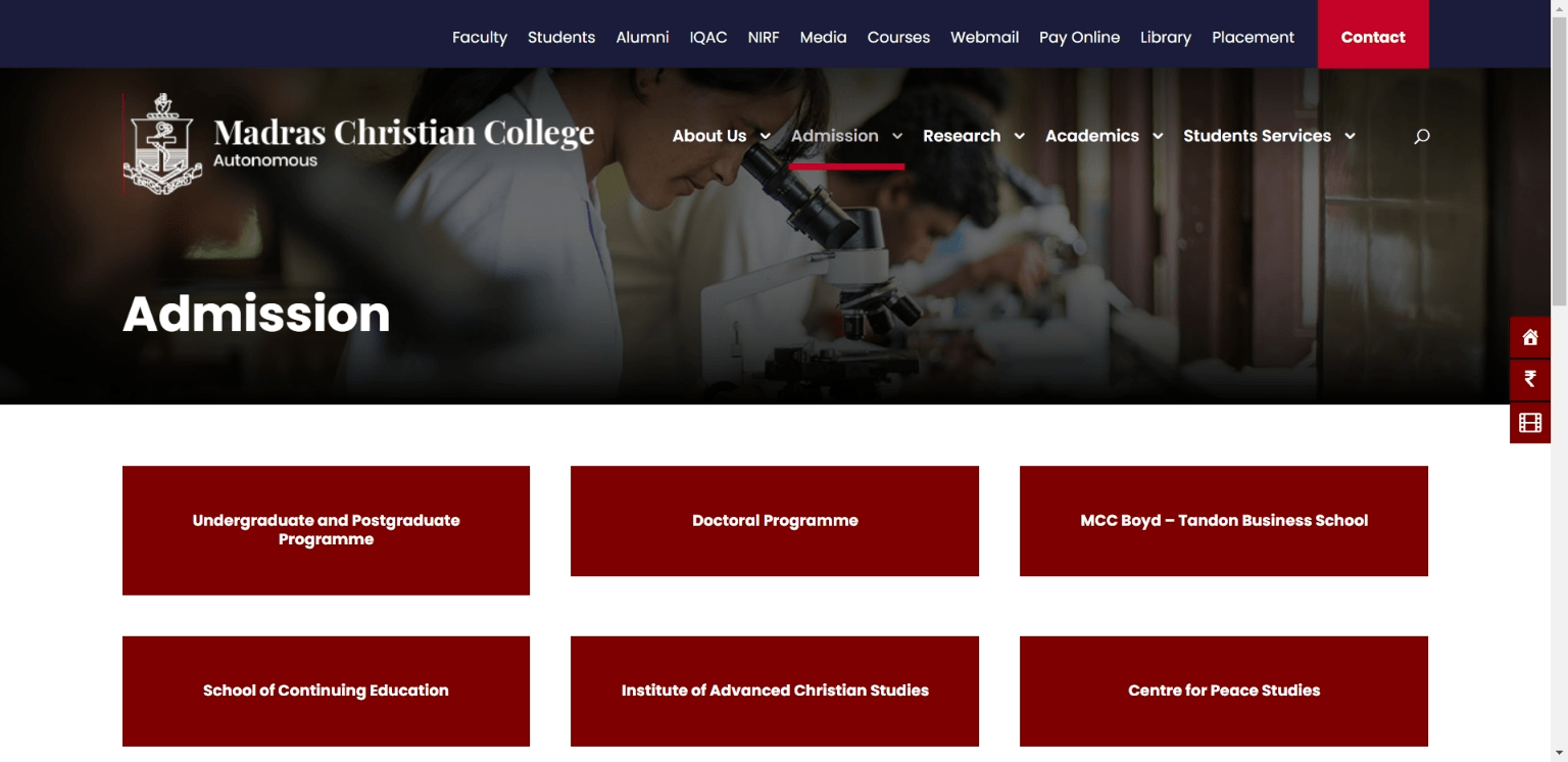 MCC College Admission Form 2024 Registration Apply link