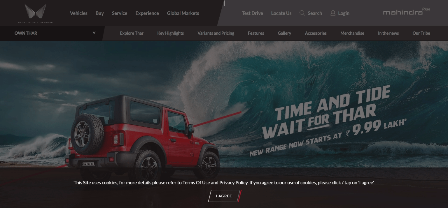 Mahindra Thar Online Booking