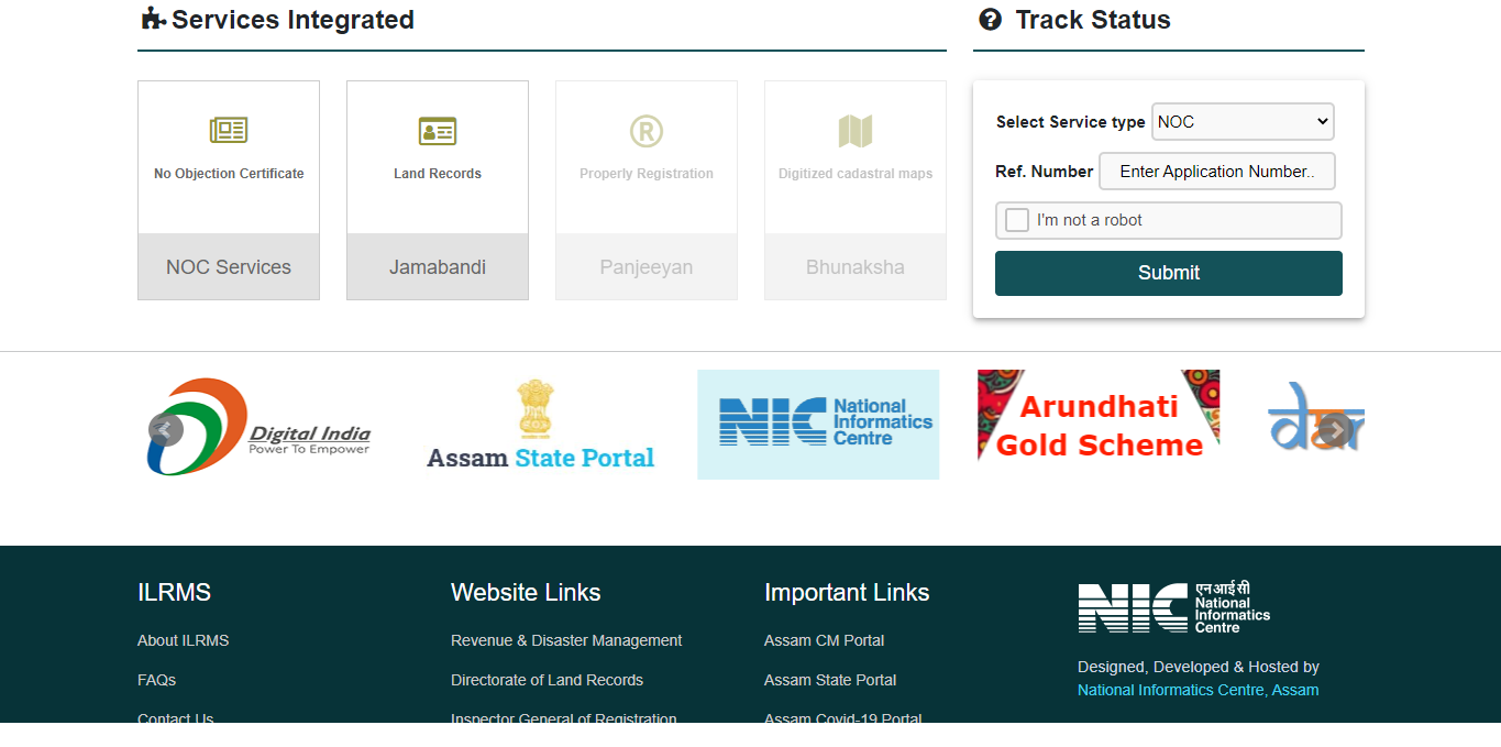 track application status revenue assam