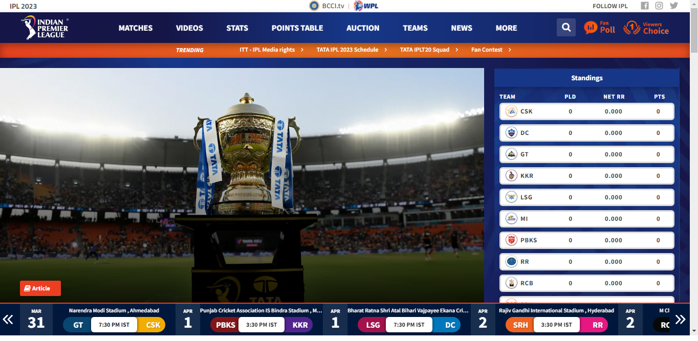 IPL Schedule