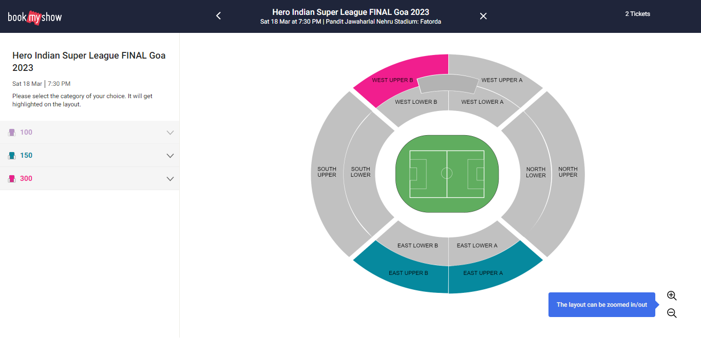 Hero ISL Ticket Price