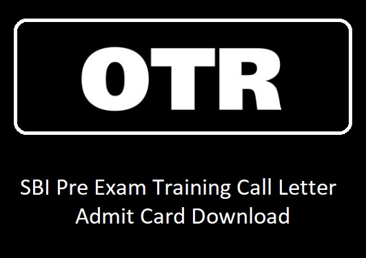 SBI Pre Exam Training Call Letter