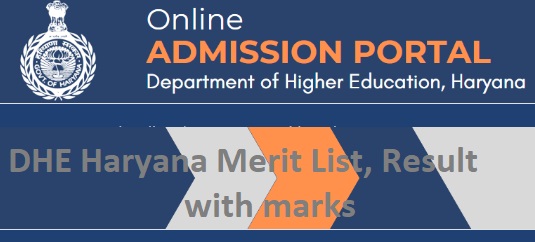 DHE Haryana Merit List, Marks List