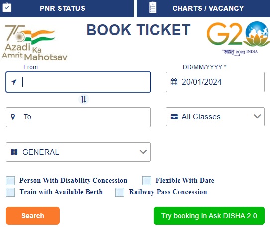 IRCTC Tatkal Ticket Booking Online Process