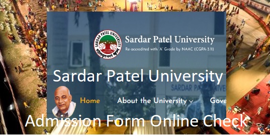 Sardar Patel University Admission Form Online