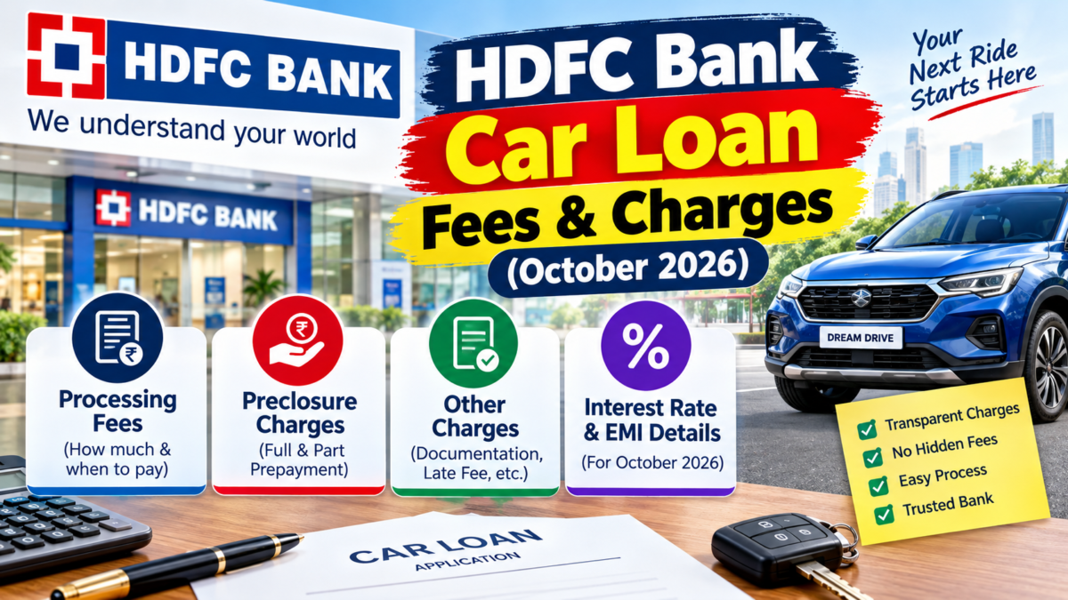 HDFC Bank Car Loan Fees & Charges